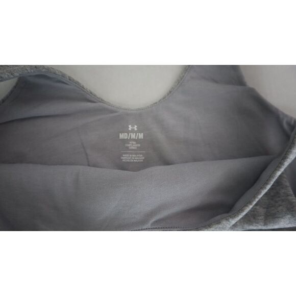 Under Armour 1377523 011 Women's Sz M Grey Essential Fleece Playback Crop Tank - Picture 4 of 6